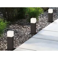 MeineWunschleuchte LED Sockelleuchten in Anthrazit 30cm - 3er Set