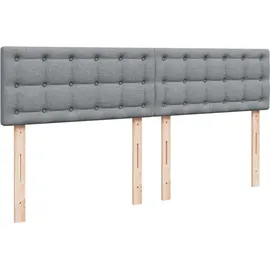 vidaXL Boxspringbett 180 x 200 cm Hellgrau