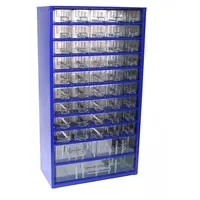 PROREGAL Kleinteilemagazin mit 48 Schubfächer Metallgehäuse | HxTxB: 55,1x15,5x30,6cm | Kleinteileregal, Sortimentsboxen, Sortimentskastenregal