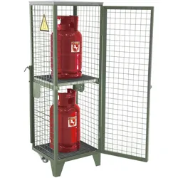 Bauer Gasflaschen Depot Gasflaschenlagerung R 2 lackiert RAL7005 Mausgrau Umwelt