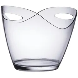 TABLE PASSION Transparenter Sektkühler 26 cm Oval Kunststoff