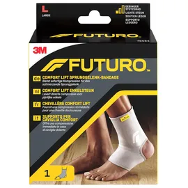 FUTURO FUT76583 Comfort Sprunggelenk-Bandage, beidseitig tragbar, Größe L, 38,0 – 44,5 cm