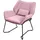 ML DESIGN modern liv Relaxsessel Loungesessel Leinen 77 x 85 x 75 cm Rosa mit Rückenkissen