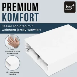 4mybaby GmbH Spannbettlaken Baumwolle-Jersey 200 x 220 cm weiß