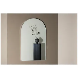BOURGH Badspiegel SARASOTA Spiegel 100x60cm - Badspiegel halbrund mit Rahmen silber (1-St) silberfarben