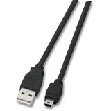 EFB-Elektronik EFB K5250SW.3V2 USB2.0 Anschlusskabel A-Mini B (5polig),, St.-St., 3,0m, schwarz, Classic K5250SW3V2