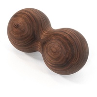 Rollholz Massagegerät, Doppelkugel Walnuss
