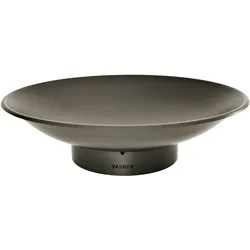 VASNER Sunty S1 Feuerschale schwarz rund mit geschlossenem Boden, pulverbeschichtet, modernes Design