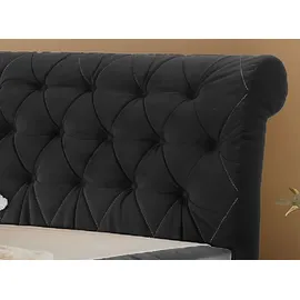 Jockenhöfer Boxspringbett JOCKENHÖFER GRUPPE "Scarlett mit einer hochwertigen 7-Zonen-Tonnentaschenfederkernmatratze", schwarz (schwarz 372, 06), B:192cm L:230cm, Bezug Bett: samtähnlich (100% Polyester);Topper und Matratzenspiegel: 100% Polyester, Komplettbetten,