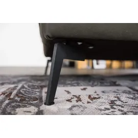 KAWOLA Sofa BLOOM Recamiere links Leder grau - Grau