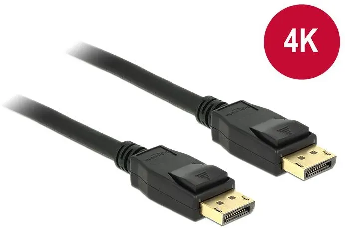 DisplayPort 1.2 Kabel 4K 60Hz DisplayPort Stecker  DisplayPort Stecker schwarz - Länge: 5,00 m