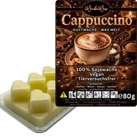 WonderWax Duftwachs Wax Melts für Duftlampe, 6 Herzen Duftmelt Wachsmelt Sojawachs Duftwachs Würfel für Raumdüfte, Wachs Duftöl Winter Indoor Schmelzen für Aromalampe Cappuccino