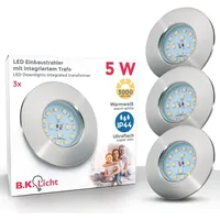 B.K.Licht Einbaustrahler 3er Pack (20-02-03-S)