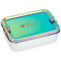 Lässig Brotdose Kinder - Edelstahl Lunchbox BOLD, rainbow