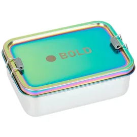 Lässig Brotdose Kinder - Edelstahl Lunchbox BOLD, rainbow