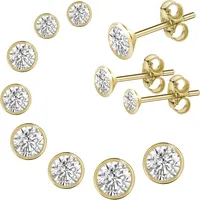 FIRETTI Ohrstecker-Set »Multipack Schmuck Geschenk Silber 925 Ohrstecker Glitzerstein« mit Zirkonia (synth.) Firetti + kristallweiß