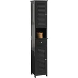 SoBuy FRG236 Hochschrank 32 x 170 x 30 cm Dunkelgrau MDF