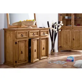 1a Direktimport Sideboard Kommode mit 4 Schubladen, Pinie Massivholz, Landhausstil