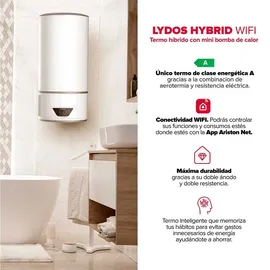 Hotpoint Ariston Lydos Hybrid Wifi 80 Eu Speicher-wassererwärmer mit Wärmepumpe zur Warmwasserbereitung