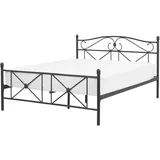 Metallbett schwarz Lattenrost 140 x 200 cm RODEZ