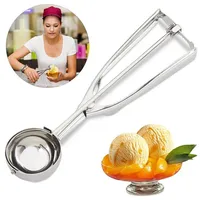 Relaxdays Eisportionierer Edelstahl 53 mm Silber