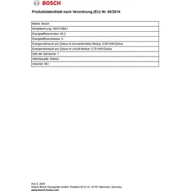 Bosch HND211LR1 (HEF010BA1,NKN645GA2E) Herdset 5Heizarten Elektrokochfeld 60cm Edelstahlrahmen