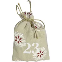 foolonli Adventskalender Säckchen Braun Beige 250cm lang Weihnachten