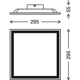 Briloner LED Panel 29,5 x 29,5 cm weiß