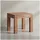 KADIMA DESIGN Nako Massivholz-Tisch 45 x 40 x 45 cm Beige