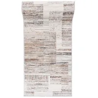 mazovia Teppich Läufer Flur - Modern Teppichläufer – Kurzflor, Weich - für Vorzimmer Eingangsbereich Schlafzimmer Küche Korridor - Abstrakt Muster - 80 cm Breite Beige 80 x 300 cm