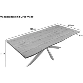 möbelliebling JOSY 240 x 77 x 100 cm Wildeiche schwarz