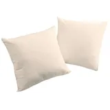 Wirth Newbury Kissenhüllen-Set, 60% Polyester, 40% Baumwolle, Creme, 40x40 cm,
