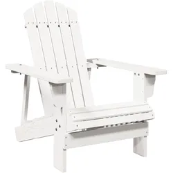 vidaXL Adirondack-Stuhl Weiß 69x85x90,5 cm Massivholz Tanne, Adirondack-Sessel, Adirondack Gartensessel, Liegestuhl, Adirondack Gartenstuhl, Lehnstuhl