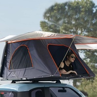 EROFEL Auto Dach Top Zelt, Dachzelte für Camping, Auto Hardshell Pop Up Zelt geeignet, Outdoor Camping Zelt, Vier Saison, Mit Teleskopleiter, Passt zu jedem Auto (für 2 Personen)