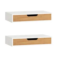 SoBuy Wandregal 2er Set 0 x 0 x 0 cm Weiß