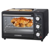 STEINBORG 3 in 1 Mini-Backofen mit Grillplatte | 20 Liter | Pizzaofen | Backofen mit Umluft | 1300 W