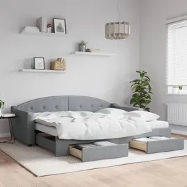 vidaXL Tagesbett 90 x 200 cm Hellgrau