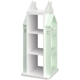 [en.casa] Kinderregal Vipsali 108 x 40 x 40 cm MDF mintgrün/weiß