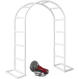 Schwer Rosenbogen Verzinkt Gartenbogen, Wetterfest Rosenbogen Aus Metall Stabil Für Kletterpflanzen Freistehend, Gartenlaube, Rosengestell Torbogen 120 140 180 200 240 280cm(Weiß,W280 X H220cm)