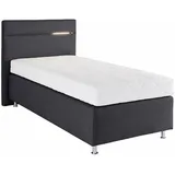 Westfalia Schlafkomfort Boxspringbett 100 x 200 cm H2 Grau