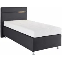 Westfalia Schlafkomfort Boxspringbett 100 x 200 cm H2 Grau
