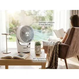 Fakir TVC 360 Tischventilator weiß/schwarz