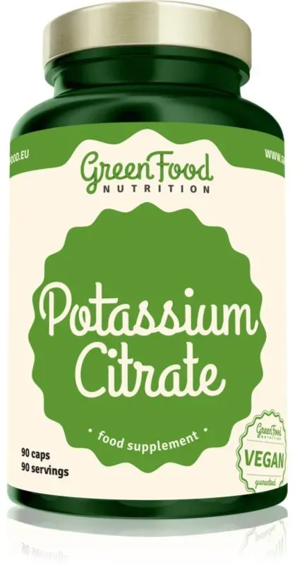 GreenFood Nutrition Potassium Citrate Kapseln trägt zur normalen Funktion des Nervensystems bei 110 g