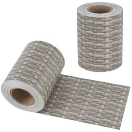 [en.casa] Sichtschutzfolie 35 m x 19 cm grau PVC