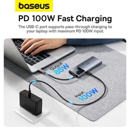 Baseus 6in1 Power Delivery USB-C Hub Schwarz