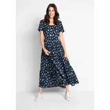 bonprix Maxikleid Blau Allover-Muster 42