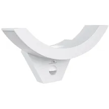 Maclean Brackets Maclean MCE290 Dekorative LED-Lampe mit Infrarot-Bewegungssensor Wandleuchte Innenlampe Außenbeleuchtung 800lm 10W IP54 Wasserdicht (Weiß)