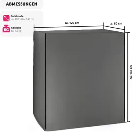 Tectake Schutzhülle für Strandkorb 120 x 80 x 145 cm Grau