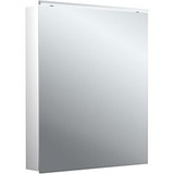 EMCO flat 2 Classic Aufputz-Lichtspiegelschrank 979706501 600x729mm, LED-Aufsatzleuchte, 1-türig, Aluminium