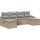 vidaXL Garten Essgruppe 6-tlg. Beige/Hellgrau